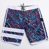Pilnīgi jauni aerobikas sacensību pludmales šorti Vīriešu svītraini Bermudu salas elastīgi ūdensizturīgi sērfošanas bikses peldbikses E843