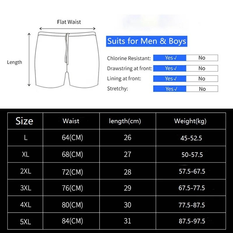 Ljetne brzosušeće kupaće hlače, kratke hlače, muški kupaći kostim, hlače za plažu, kupaći kostim s printom, veće veličine, ljetne muške hlače za plažu