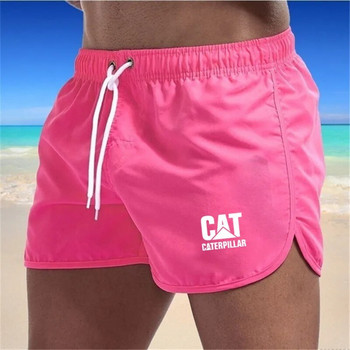 Нови мъжки бански шорти Quick Dry Summer Beach Board Swimwear Fashion Volley Shorts CAT Swimming Shorts Shorts