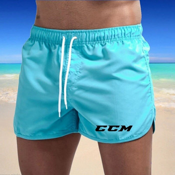 Марка CCM Мъжки бански костюми Бански костюми Разтегливи бански гащи Бързосъхнещи плажни къси панталони С шнурове Боксерки Футболни тенис тренировъчни къси
