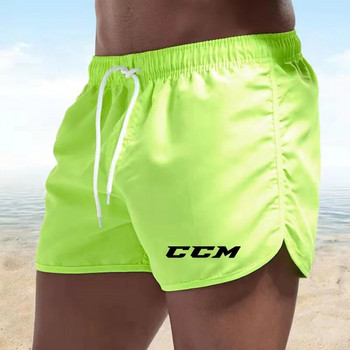 Марка CCM Мъжки бански костюми Бански костюми Разтегливи бански гащи Бързосъхнещи плажни къси панталони С шнурове Боксерки Футболни тенис тренировъчни къси