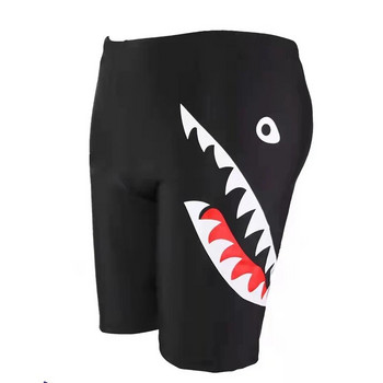 (XL-3XL) Мъжки бански гащета Shark Дълги долнища Бързосъхнещи еластични петточкови плувни шорти Плажни бански костюми Hot Spring Бански костюми