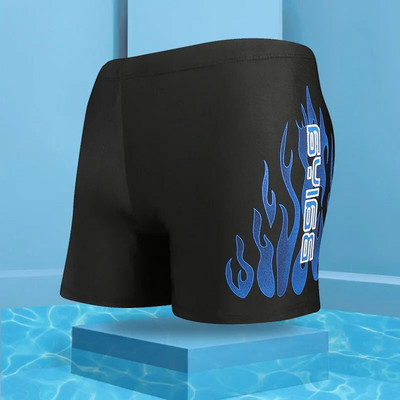 Férfi fürdőruha, nagy méretű férfi úszónadrág, fürdőruha, mintás úszógumi, strandnadrág, fürdőruha Flame boxer Badpak