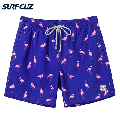 SURFCUZ vyriški maudymosi šortai Vasariniai maudymosi kostiumėliai bėgimo maudymosi kostiumėliai su tinkliniu pamušalu Quick Dry Beach Board Shorts Maudymosi kelnaitės vyrams