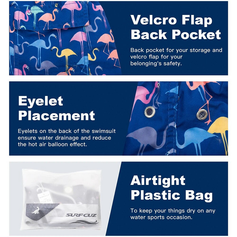 SURFCUZ Muški kupaći kostimi Brzo sušeće kupaće gaće Kratke hlače za plažu Plivačke hlače Kupaći kostimi Muške kratke hlače za trčanje Sportovi za surfanje