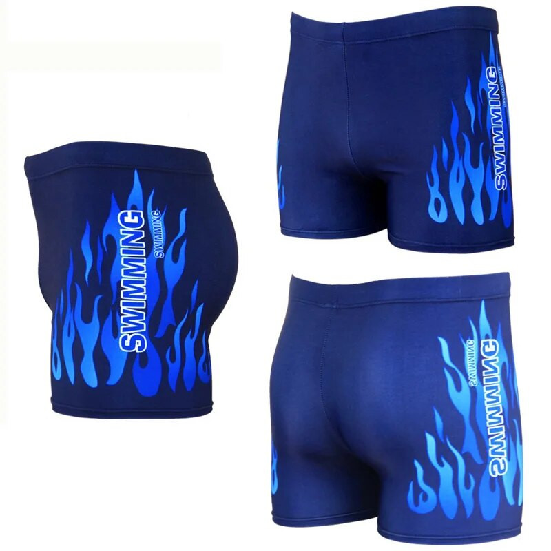 Vīriešu peldkostīmi Peldkostīmi Vīriešu peldšorti Peldbaseina čemodāni Pludmales Biksītes Flame Boxer Badpak Maillot De Bain Homme