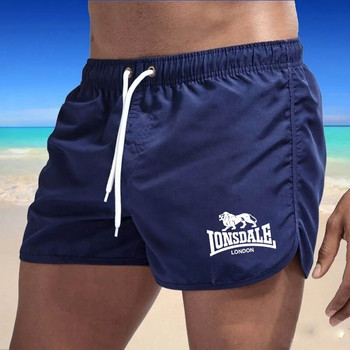 Мъжки плажни къси панталони Бързосъхнещи бански панталони Ежедневни къси панталони за бягане във фитнес зала Луксозни щамповани къси панталони за сърфиране с движение