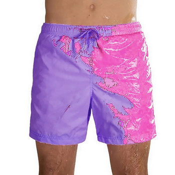 Изпращане за 24 часа Плажни къси панталони Мъжки къси панталони за плуване с вълшебна промяна на цвета Летни детски бански костюми Бански костюми за бързо съхнене Dropship