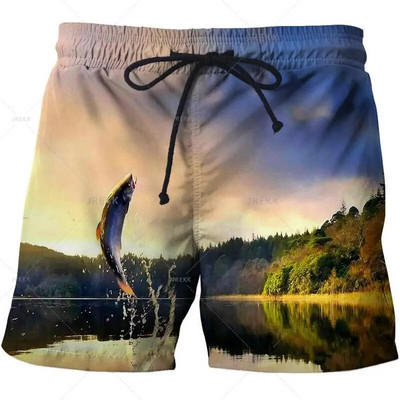 Kratke hlače za plažu Carp Fish Muški kupaći kostim s printom za pecanje Muški ženski kupaći kostimi Kratke hlače Sportske teretane Brzo sušeće kratke hlače za plažu za slobodno vrijeme