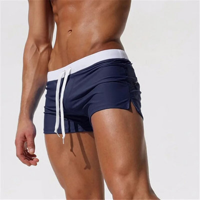 Costume de baie de buzunar utile pentru bărbați Trunchi de baie sexy Costum de baie fierbinte Smens Slip de baie Pantaloni scurți de plajă Mayo 2018 Costume de plajă noi pentru surf