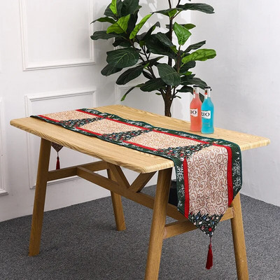 Új boldog karácsonyt, kiváló minőségű otthoni asztaldísz skandináv témájú rajzfilm mintás vászon alátét Tea Western szőnyegek dohányzóasztal zászló