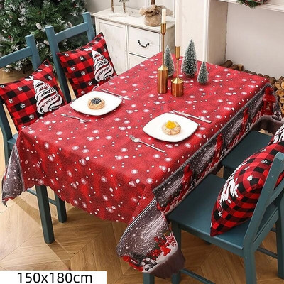 Kalėdinė staltiesė Linksmų Kalėdų papuošimas namams Staltiesė Virtuvei Kalėdos 2023 Navidad Kerst Natal Laimingų Naujųjų 2024 metų