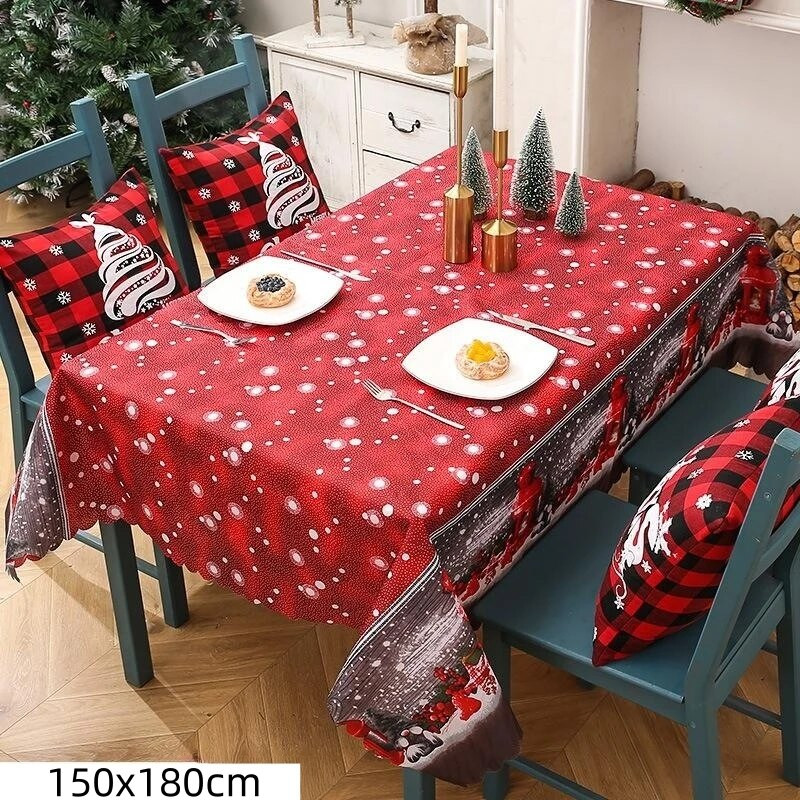 Kalėdinė staltiesė Linksmų Kalėdų papuošimas namams Staltiesė Virtuvei Kalėdos 2023 Navidad Kerst Natal Laimingų Naujųjų 2024 metų