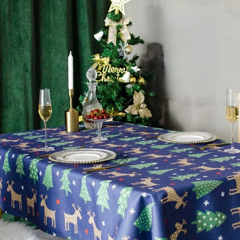 Ins Wind Feast Christmas Cloth Art Покривка за маса Водоустойчива и маслоустойчива Домашна празнична парти декорация Аксесоари Подложка за маса