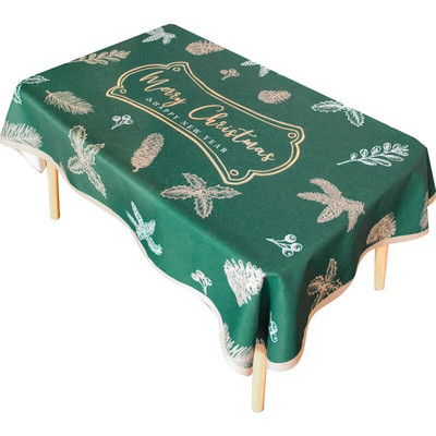 Ins Wind Feast Ziemassvētku audums Mākslas galdauts Ūdensnecaurlaidīgs un eļļas necaurlaidīgs mājsaimniecības svētku ballīšu noformējuma piederumi Galda paklājs