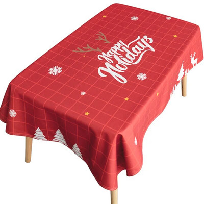 Ins Wind Feast Ziemassvētku audums Mākslas galdauts Ūdensnecaurlaidīgs un eļļas necaurlaidīgs mājsaimniecības svētku ballīšu noformējuma piederumi Galda paklājs