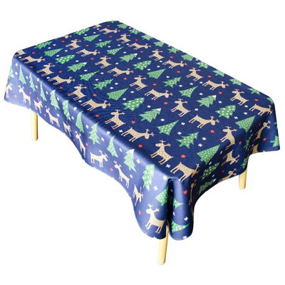 Ins Wind Feast Ziemassvētku audums Mākslas galdauts Ūdensnecaurlaidīgs un eļļas necaurlaidīgs mājsaimniecības svētku ballīšu noformējuma piederumi Galda paklājs