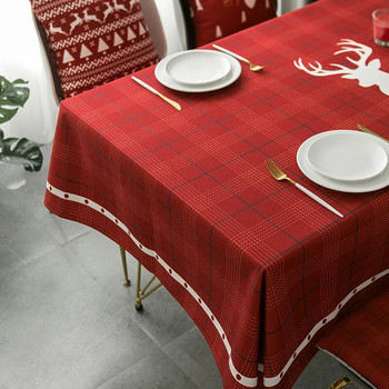 Χριστουγεννιάτικη διακόσμηση σπιτιού Αδιάβροχα ορθογώνια τραπεζομάντιλα Κόκκινο Τραπέζι σαλονιού Τραπέζι Πανί Διακόσμηση τραπεζιού Κάλυμμα τραπεζιού Nappe De Table