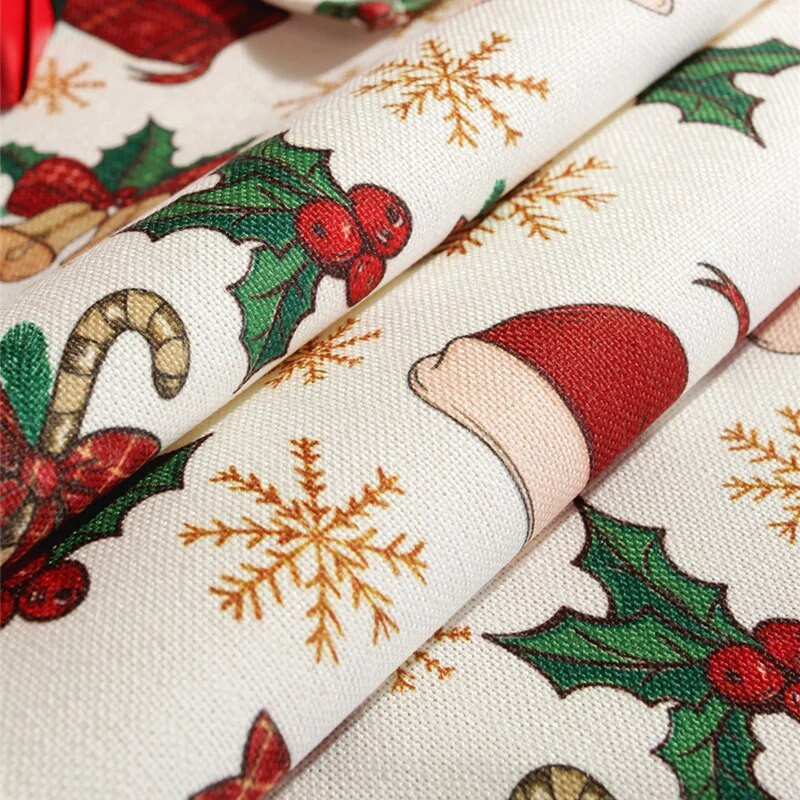 Μοντέρνο απλό χοντρό πολυεστερικό βαμβάκι ψηφιακή εκτύπωση Πρωτοχρονιάτικο κόκκινο χριστουγεννιάτικο τραπέζι σημαία Κρεβάτι ουρά σημαία σουπλά Τραπέζι πανί