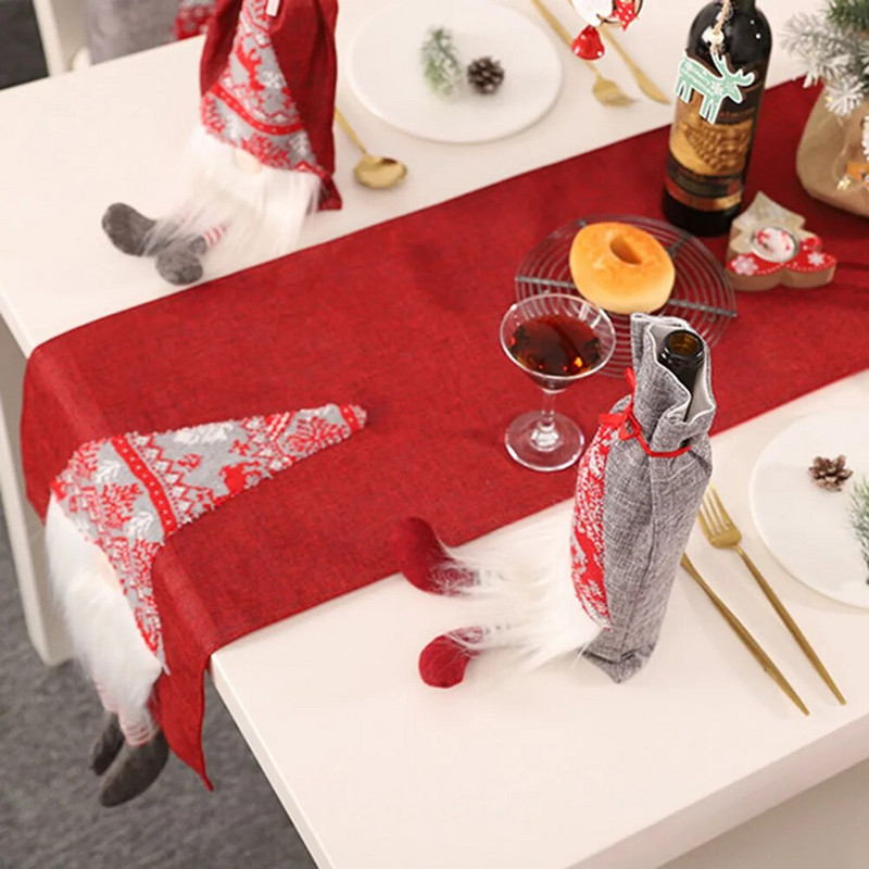 33X180cm Božićni stolni klizač Božićni stolni pokrivač sa zastavicama Navidad Natalni darovi Božićni dekori Novogodišnji 2024. stolnjak