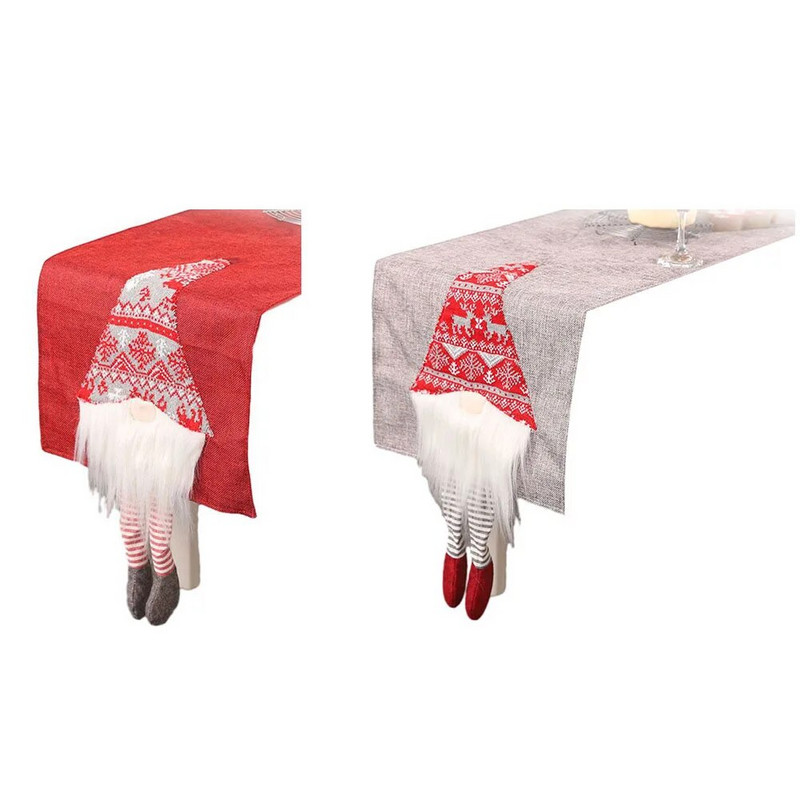33X180cm Božićni stolni klizač Božićni stolni pokrivač sa zastavicama Navidad Natalni darovi Božićni dekori Novogodišnji 2024. stolnjak