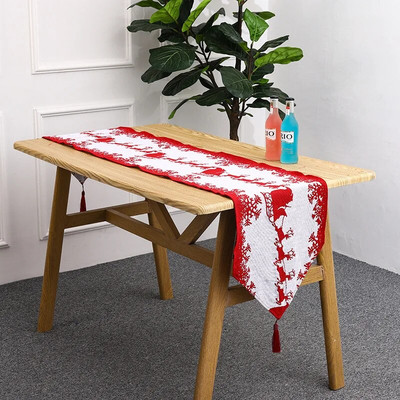 35*180cm Kreativni božićni stolni klizač Xmas Party Decor Stolni klizač Dnevni boravak Blagovaonski stol Dress Up Home Decorationon