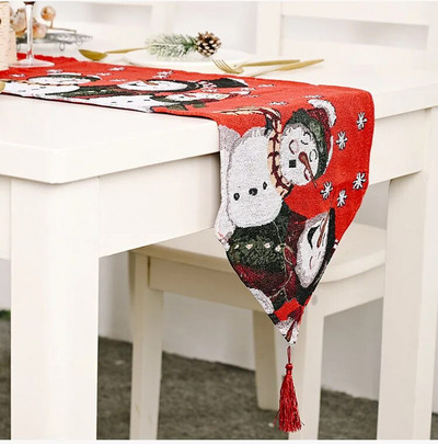 35*180cm Kreativni božićni stolni klizač Xmas Party Decor Stolni klizač Dnevni boravak Blagovaonski stol Dress Up Home Decorationon