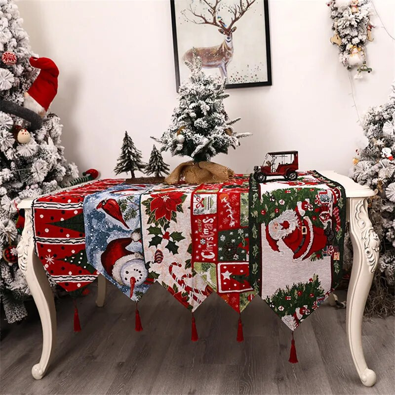 35*180cm Kreativni božićni stolni klizač Xmas Party Decor Stolni klizač Dnevni boravak Blagovaonski stol Dress Up Home Decorationon