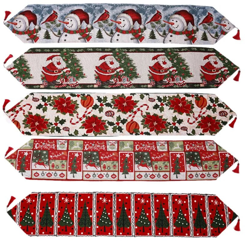 35*180cm Kreativni božićni stolni klizač Xmas Party Decor Stolni klizač Dnevni boravak Blagovaonski stol Dress Up Home Decorationon