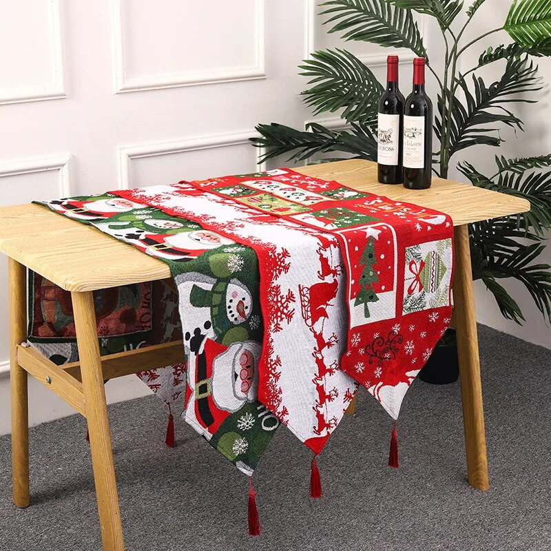 35*180cm Kreativni božićni stolni klizač Xmas Party Decor Stolni klizač Dnevni boravak Blagovaonski stol Dress Up Home Decorationon