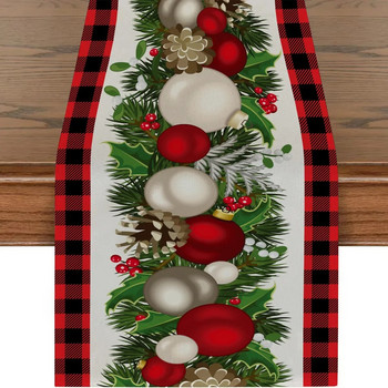Χριστουγεννιάτικο θέμα Τραπέζι Runner Cartoon Καρυοθραύστης Χιονάνθρωπος Χριστουγεννιάτικο Κάλυμμα Τραπεζιού Δέντρο Σημαίες Καλά Χριστούγεννα Διακόσμηση Ευτυχισμένο το Νέο Έτος 2024