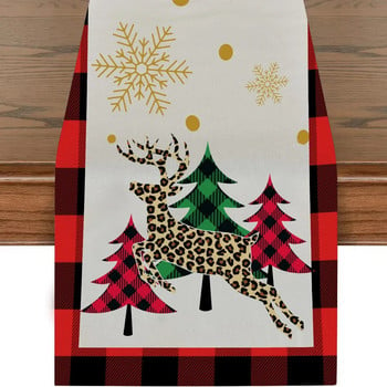 Χριστουγεννιάτικο θέμα Τραπέζι Runner Cartoon Καρυοθραύστης Χιονάνθρωπος Χριστουγεννιάτικο Κάλυμμα Τραπεζιού Δέντρο Σημαίες Καλά Χριστούγεννα Διακόσμηση Ευτυχισμένο το Νέο Έτος 2024