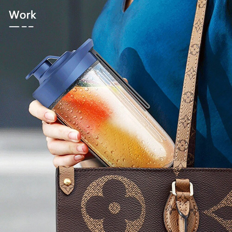 USB įkraunamas vaisių spaudimo maišytuvas 6 ašmenų mini sulčiaspaudės puodelio ištraukimo kokteilis maisto maišytuvas ledo smulkintuvas nešiojamas sulčiaspaudės aparatas