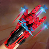 דיסני ספיידרמן ילדי קוספליי כפפת משגר סט ילדי בני משגר יד מצחיק אב זרי סט חג המולד מפלגה מתנות