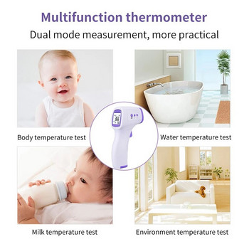 Θερμόμετρο υπερύθρων χωρίς επαφή Ψηφιακό θερμόμετρο μετώπου λέιζερ Ενήλικες παιδιά Θερμοκρασία πιστόλι γρήγορο θερμόμετρο πυρετού Oximet