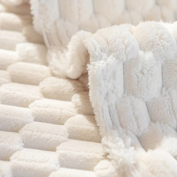 Зимна калъфка за диван Удебелена плюшена нехлъзгаща се възглавница за диван за всекидневна Мека универсална калъфка за диван Кърпа за гърба Секционна подложка за диван