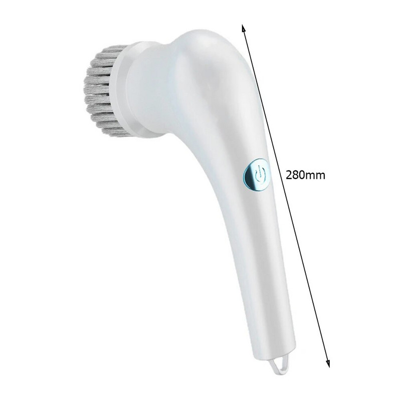 800 mAh elektrinis rankinis šveitiklis USB įkrovimo sąsajos plovimo įrankių grąžtų šepečių rinkinys su 5 galvutėmis vonios virtuvės dalims