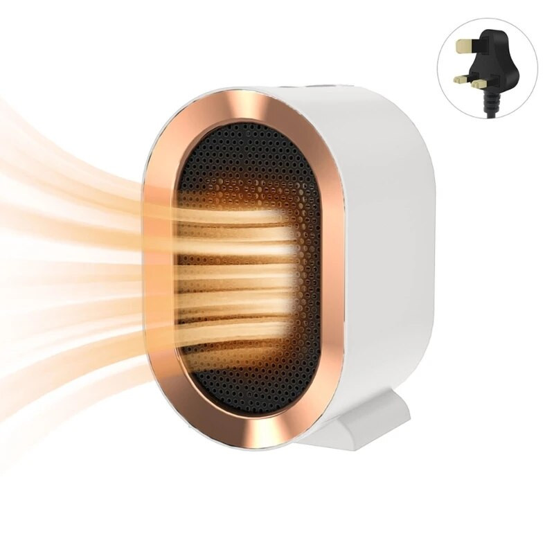 Keramička električna grijalica s brzim zagrijavanjem, mala grijalica s 2 stupnja prijenosa, prijenosna grijalica s ventilatorom za kućnu upotrebu u zatvorenom prostoru