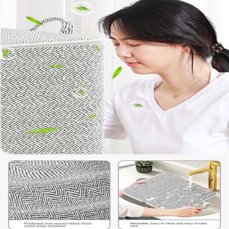 Τσάντα αποθήκευσης παπλώματος σπιτιού μεγάλης χωρητικότητας ρούχων τσάντα αποθήκευσης πάπλωμα μετακίνησης σαλονιού υπνοδωμάτιο πάπλωμα ταξινόμησης καλάθι αποθήκευσης