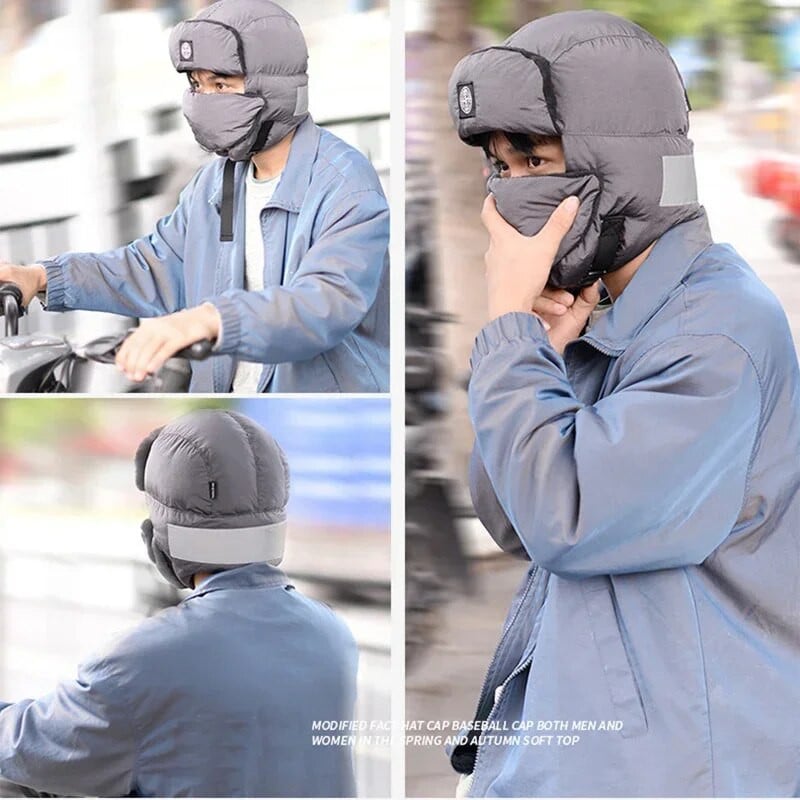 Nova zimska jakna za 2023. Pamučna kapa s naušnicama za muškarce Žene otporne na vjetar Termo skijaška kapa s maskom Muške biciklističke bomber šešire