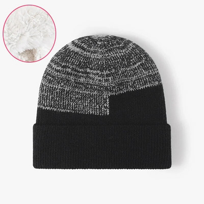 Új uniszex téli sapka polár bélés meleg sapka Puha sapka férfiaknak női kültéri vastag sísport kötött sapka Skull Gorro