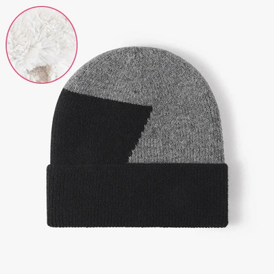 Új uniszex téli sapka polár bélés meleg sapka Puha sapka férfiaknak női kültéri vastag sísport kötött sapka Skull Gorro