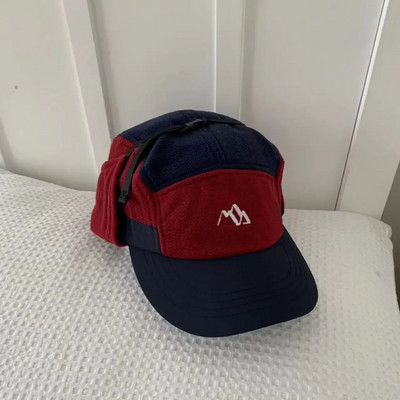 2023. Zimska bejzbol kapa s naušnicama s kratkim obodom za muškarce, žene, korejska topla debela bombaška kapa od polarnog flisa, pilotska kapa u kontrastnoj boji