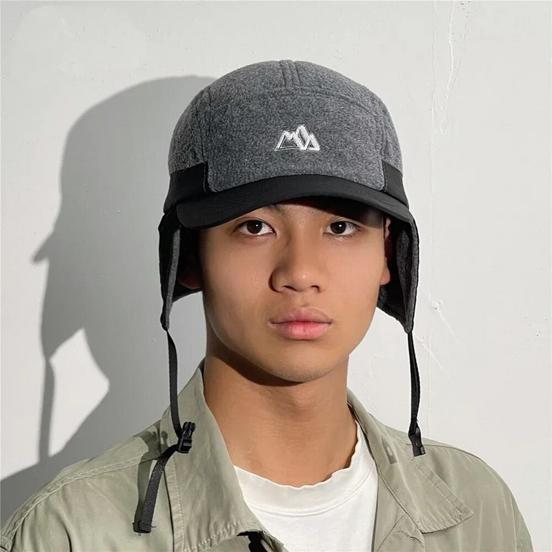 2023. Zimska bejzbol kapa s naušnicama s kratkim obodom za muškarce, žene, korejska topla debela bombaška kapa od polarnog flisa, pilotska kapa u kontrastnoj boji