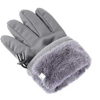 Мъжки топли ръкавици Зимни ветроустойчиви ръкавици за пръсти Нехлъзгащи се спортни велосипедни ръкавици Външен сензорен екран Ръкавици с цял пръст