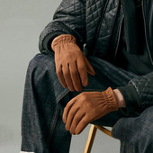 Nove zimske zagrijane dodirni zaslon plus baršun iznutra od antilop muške rukavice Modne jednostavne jednobojne zadebljane muške biciklističke vožnje na otvorenom