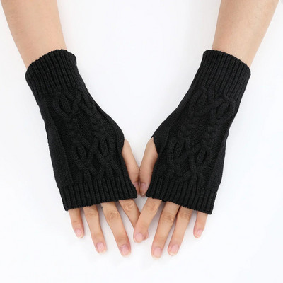 Rukavice na pola prsta za žene Zimske meke tople vunene rukavice za ruke za pletenje Mekane tople rukavice na pola prsta Handschoenen Unisex Mitten Guantes