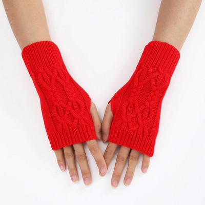 Rukavice na pola prsta za žene Zimske meke tople vunene rukavice za ruke za pletenje Mekane tople rukavice na pola prsta Handschoenen Unisex Mitten Guantes