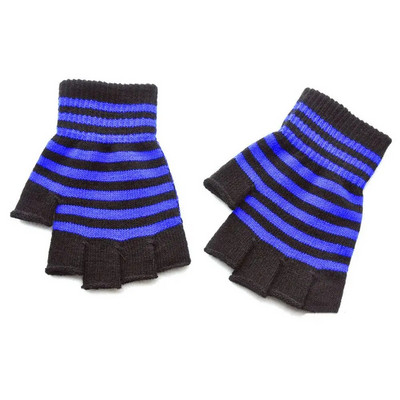 Triibulised triibulised unisex ühesuurused sõrmedeta kindad gooti kudumine sõrmedeta kindad talvel soojad elastsed mugavad kindad