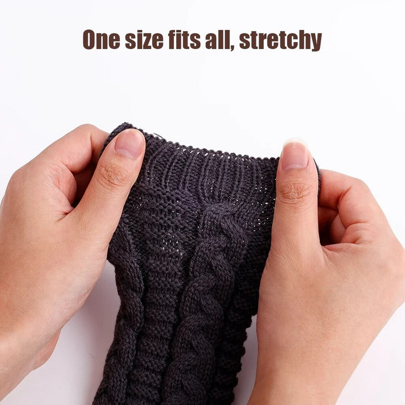 Y2K ženske duge rukavice bez prstiju zimske rukavice pletene toplije rukave za ruke Tople punk mekane uniseks rukavice bez prstiju za žene